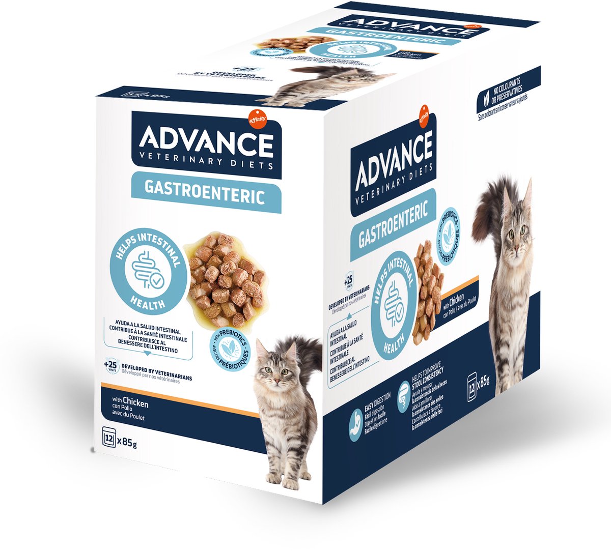 Advance Veterinary Diet Cat – Magen-Darm-Katzenfutter – 12 x 85 Gramm