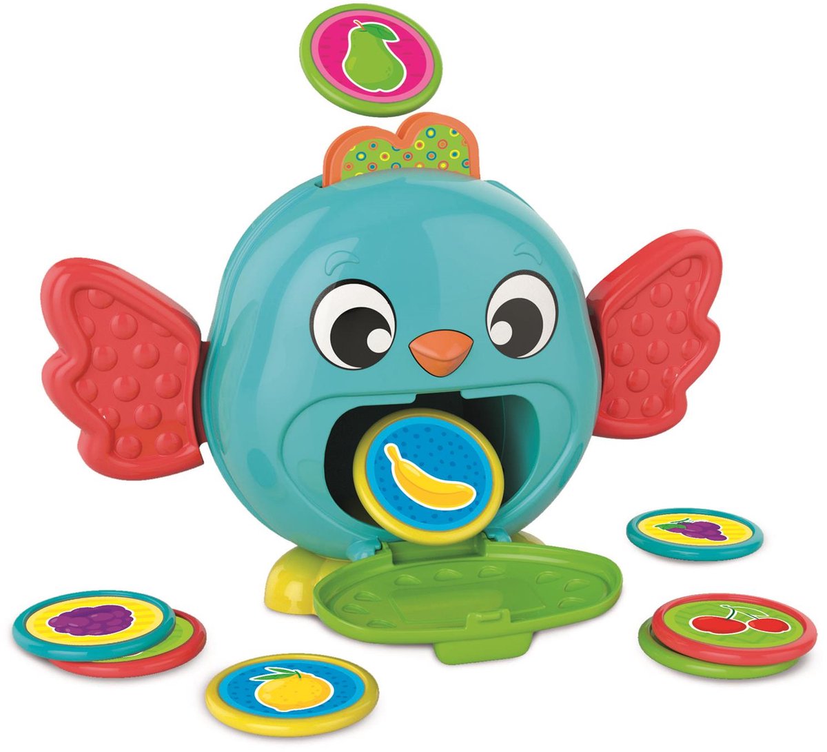 Clementoni Vogelbabybank mit Münzen, 9 Stück.