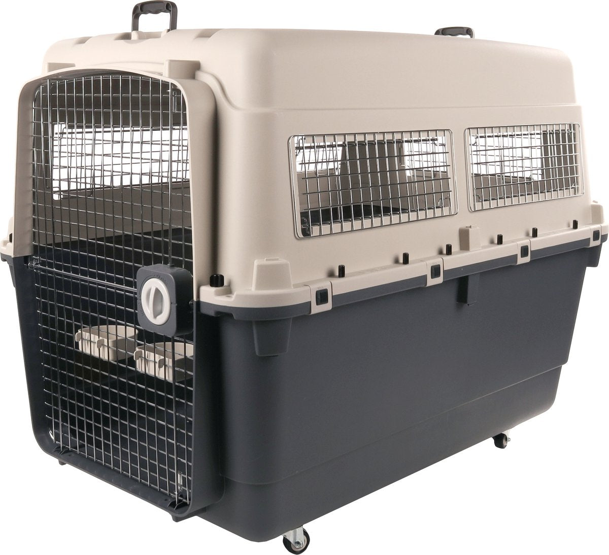 Flamingo transportbox hond xxxl 122×82×97 cm – transportkooi nomad donkergrijs