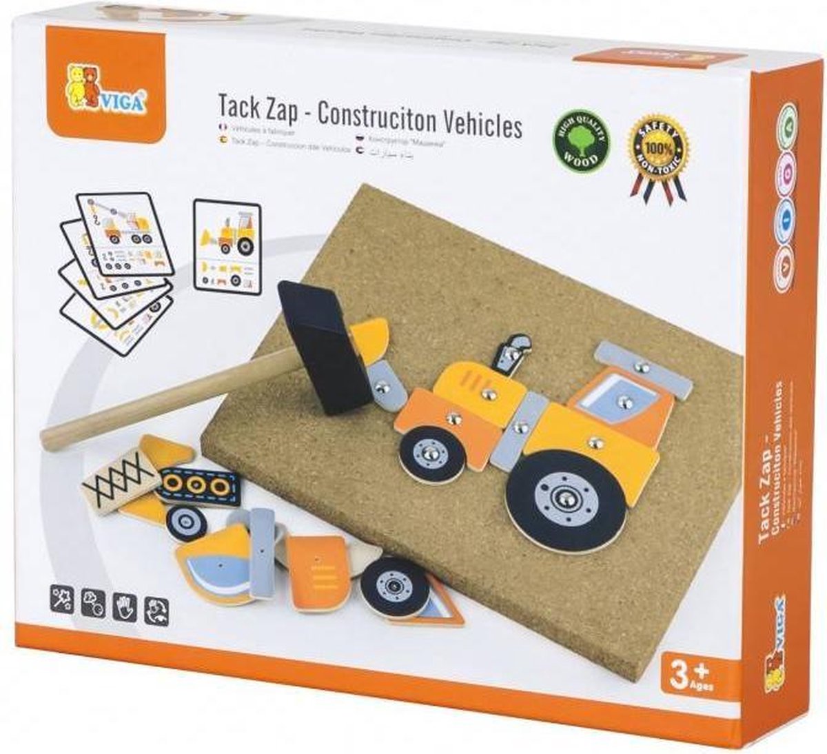 Viga Hammermosaik-Set, Fahrzeug, Größe 23x18 cm, 1 Stück