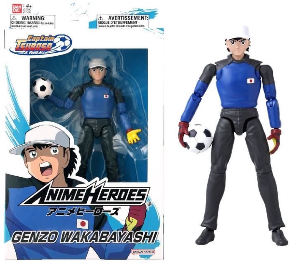 Bandai – Anime-Helden – Captain Tsubasa – Anime-Helden-Figur 17 cm – Genzo Wakabayashi – Actionfigur mit Zubehör – Manga-Figur – 37792
