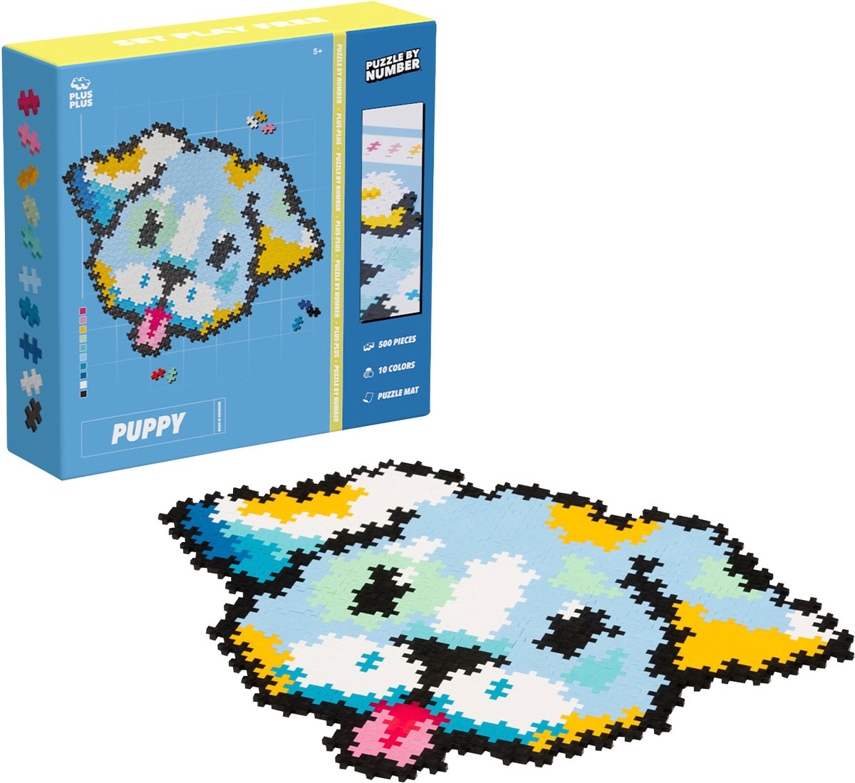 Plus plus plus-plus Puzzle nach Zahlen Welpe 500 Teile (3961)