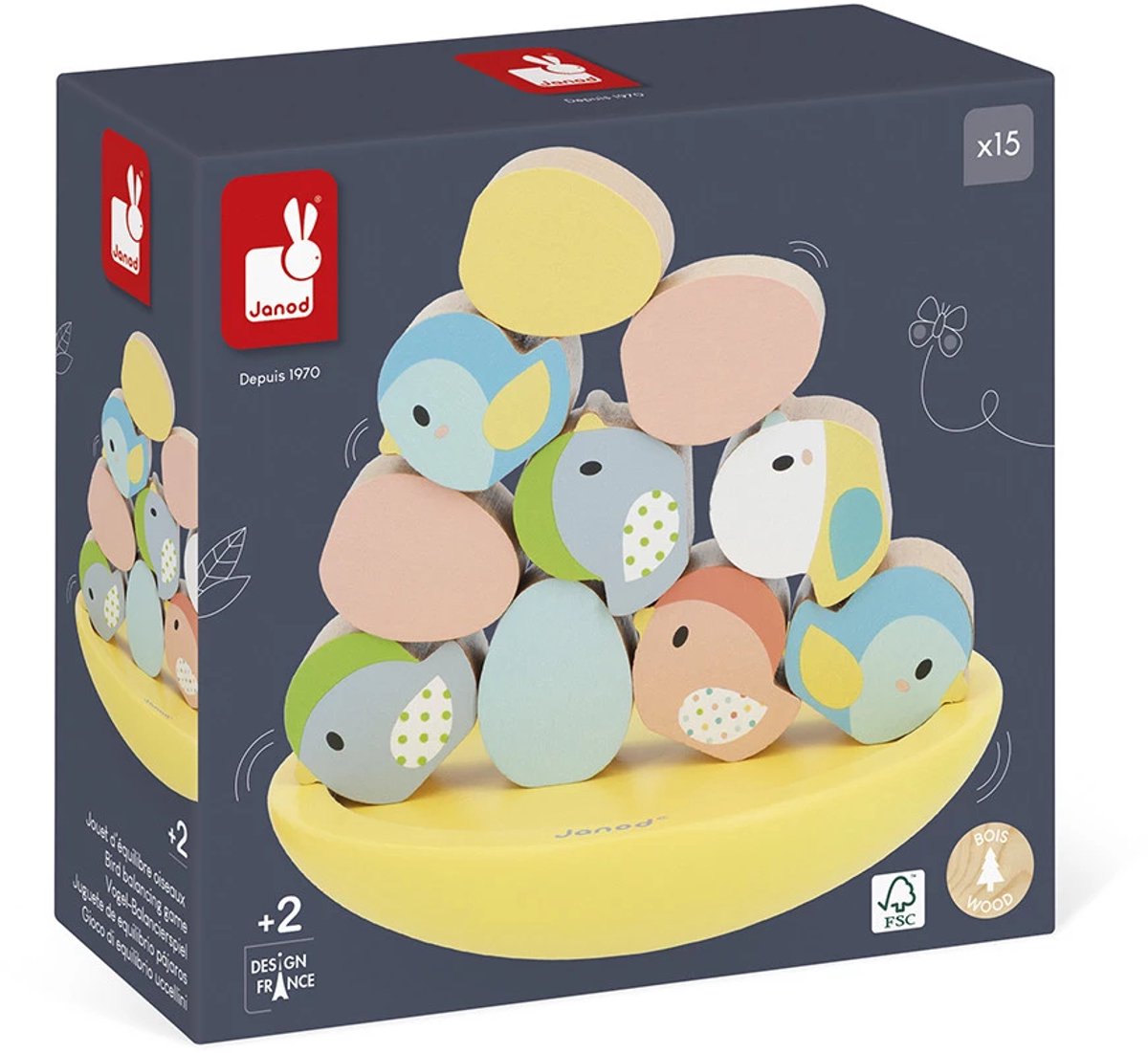 Janod - Pure - Balancespiel - Vögel