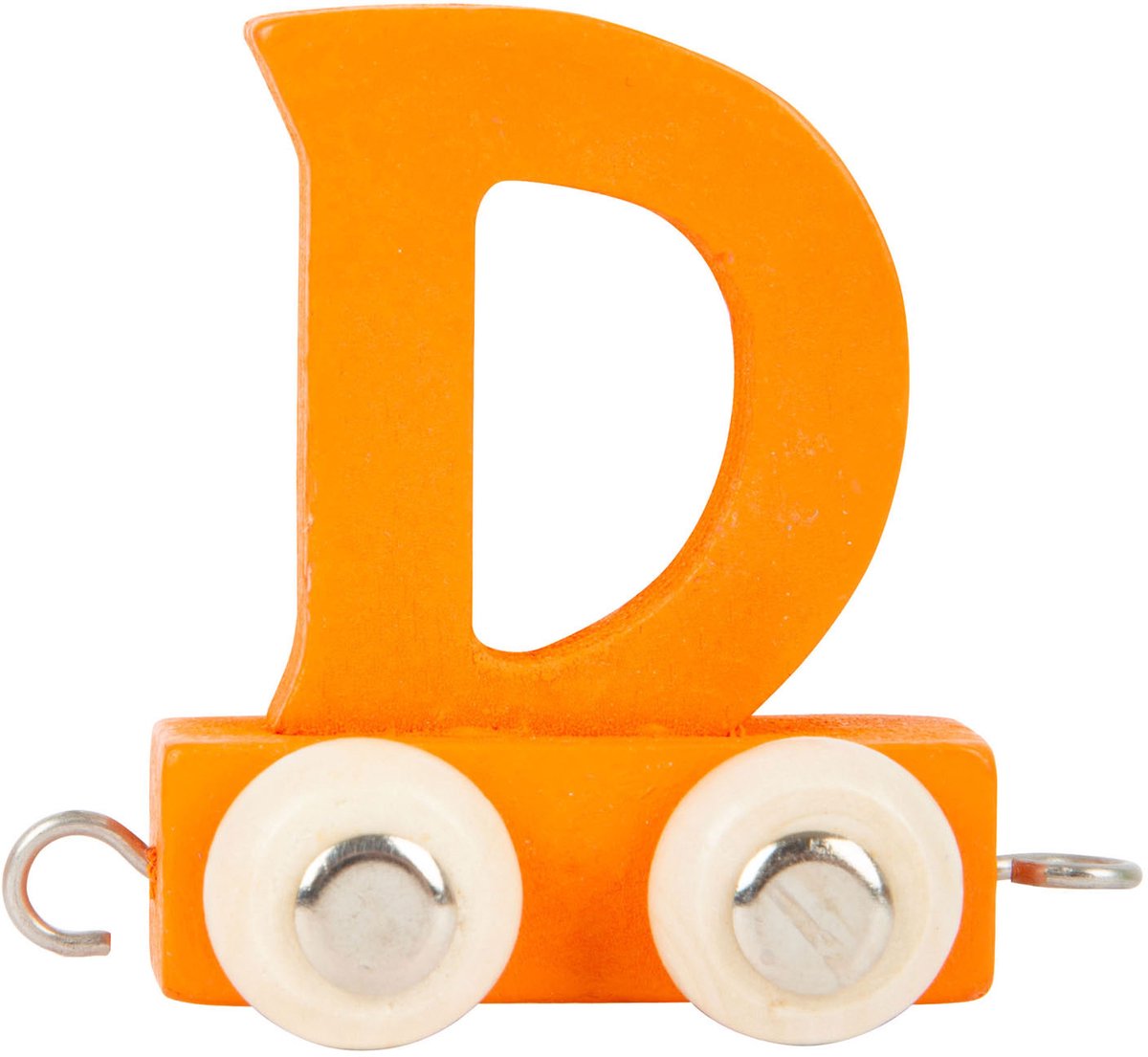 Small Foot - Buchstabenzug aus Holz orange - d - 12 Stück