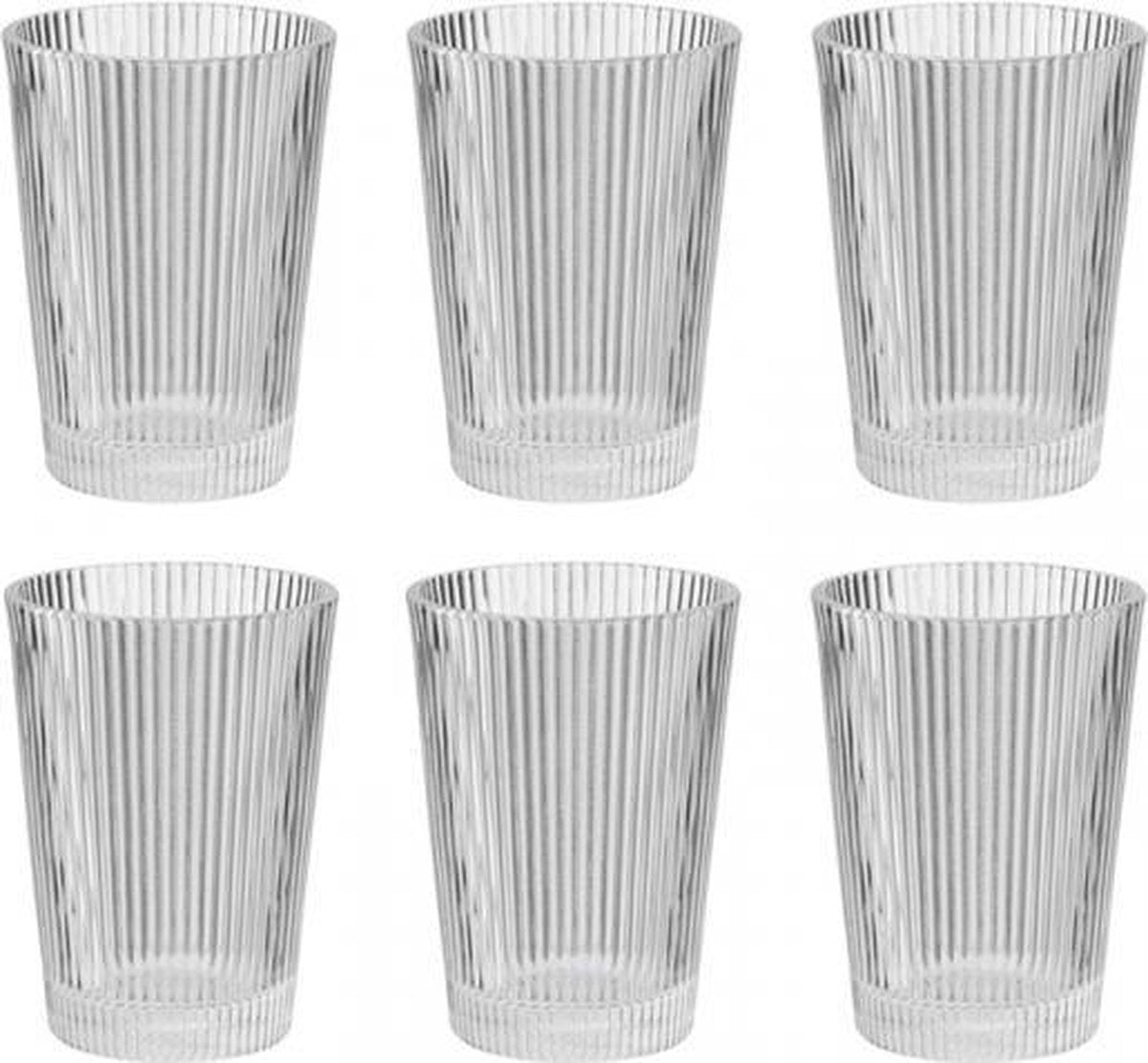 Sans Marque Stelton Pilastro – Trinkglas – gerippt – 240 ml – 6 Stück