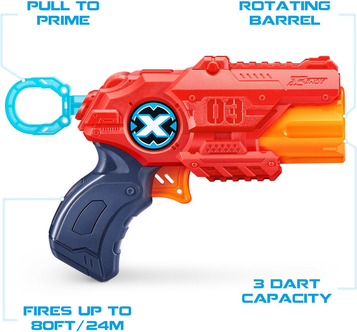 Xshot Zuru X-Shot Dartpistole mit 8 Pfeilen