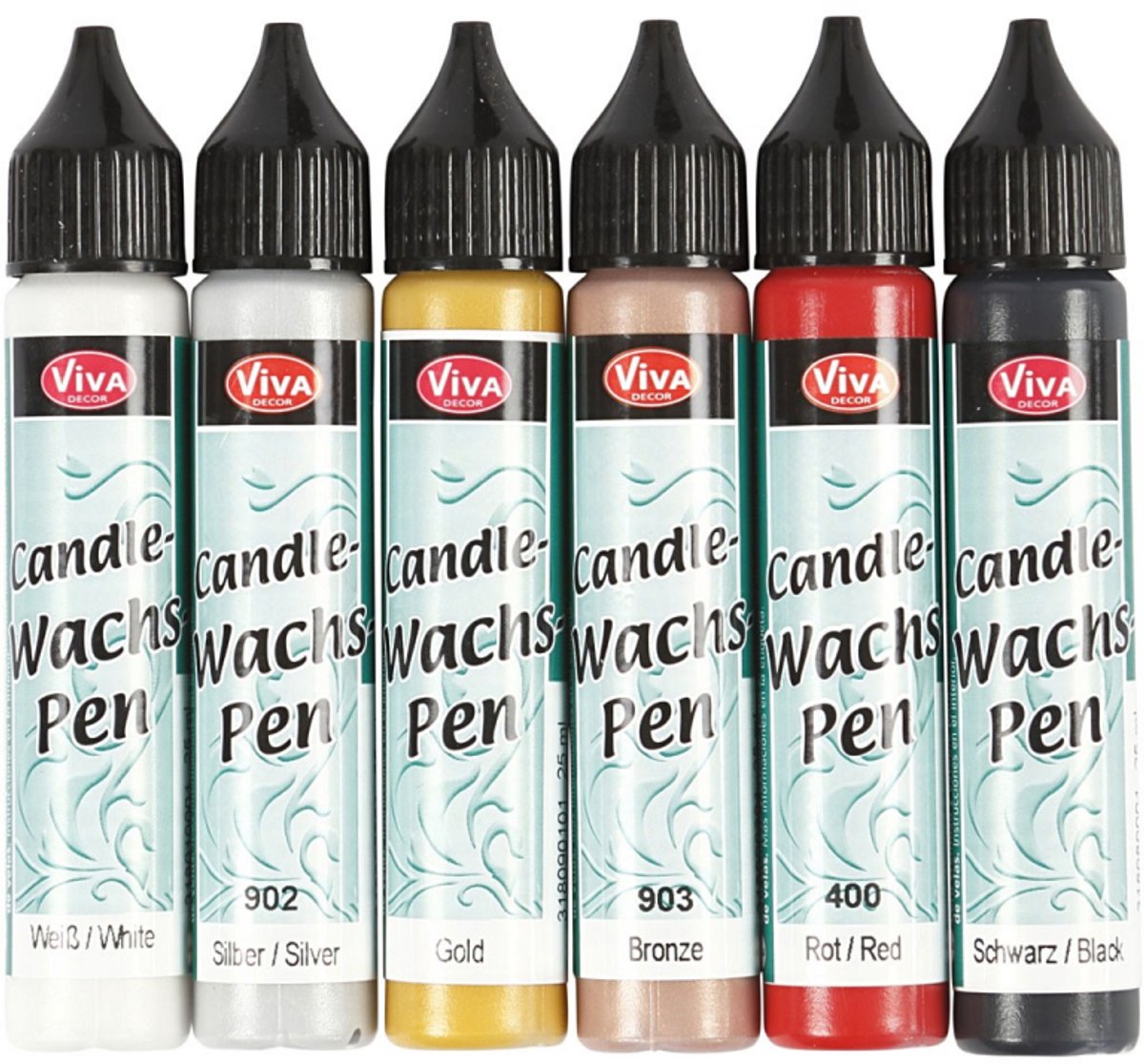 Viva Decor Kerzendekorstift, Standardfarben, 6x28 ml 1 Box