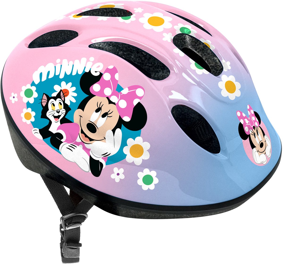 Stamp Minnie Disney Fahrradhelm verstellbar blau rosa Größe 52-56 cm