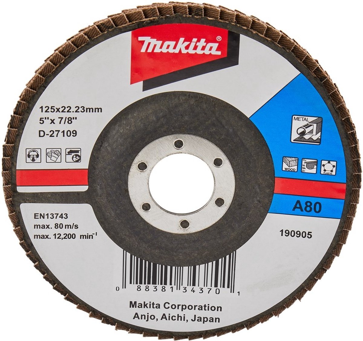 Makita d-27109 Fächerscheibe Durchmesser 125 mm 1 Stück
