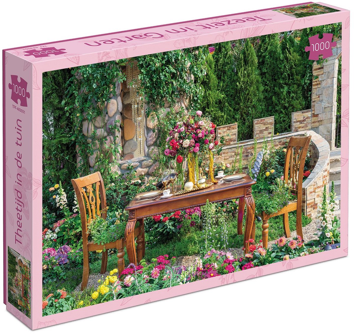 Tucker's fun factory theetijd in de tuin - legpuzzel (1000 stukjes) -