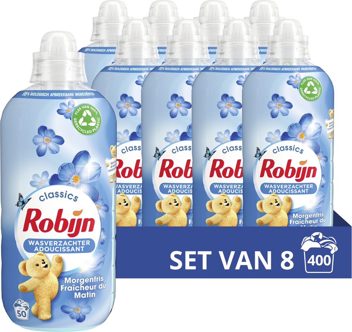 Robijn classics morgenfris wasverzachter - 8 x 50 wasbeurten - voordeelverpakking
