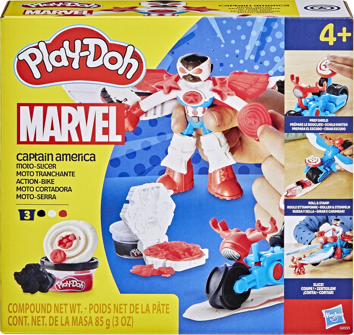 Playdoh Captain America Moto Slicer