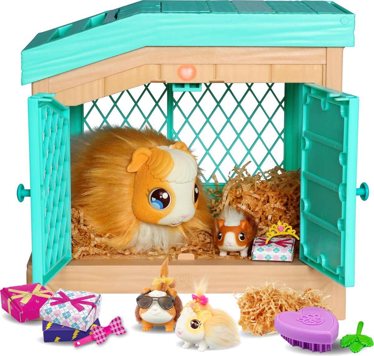 Elchspielzeug, kleine lebende Haustiere, Mama-Überraschung, Mini-Spielzeugfigur, Meerschweinchen