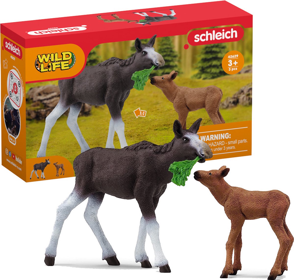 Schleich Wildlife Elch mit Kalb 42629