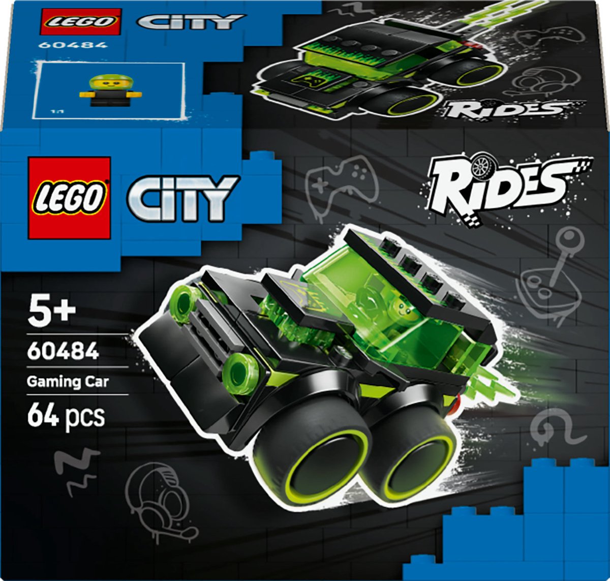Lego City Brick Rides 60484 Fahrzeuge Gaming-Rennwagen | 2 Stk