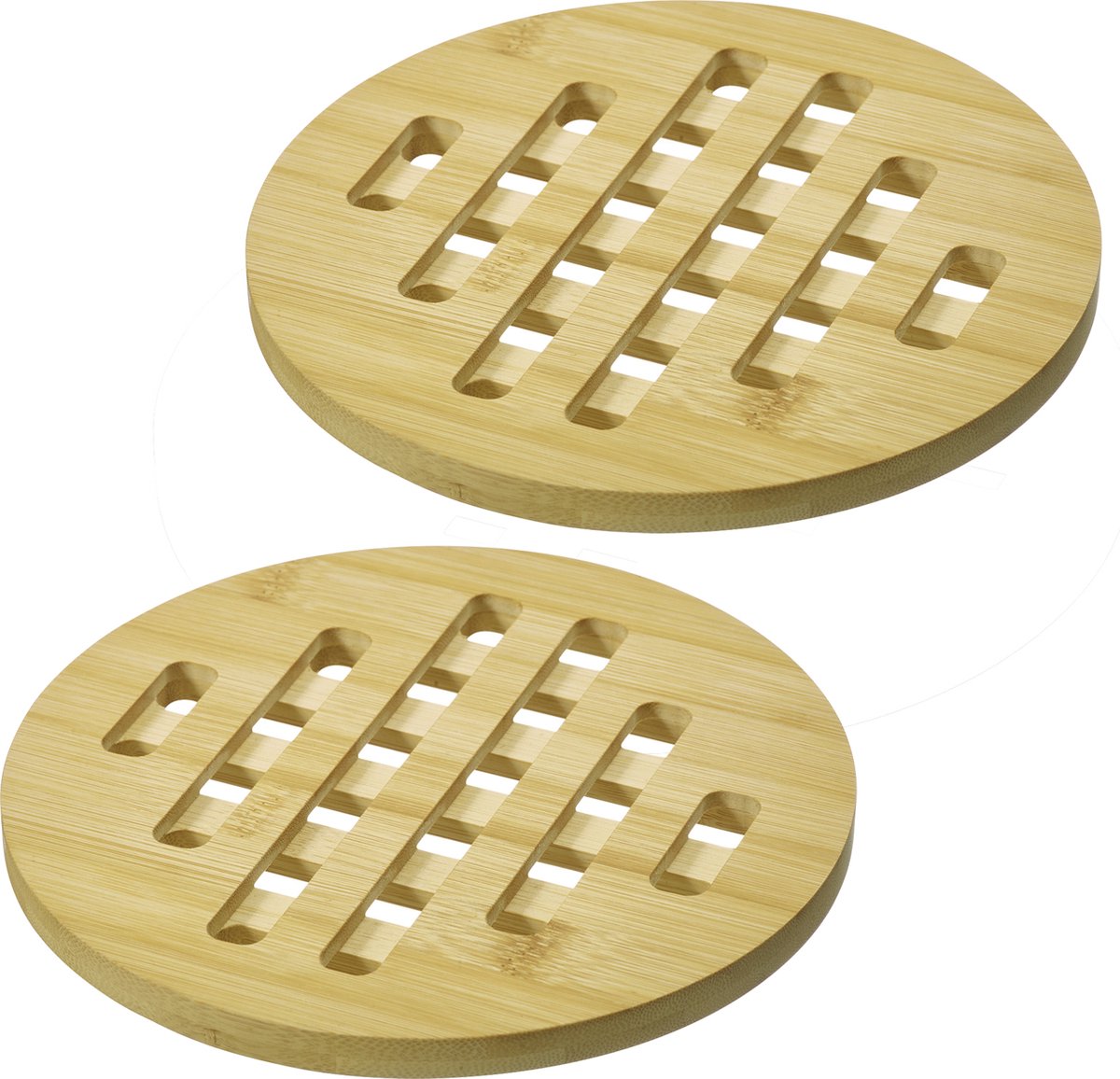 Westmark Untersetzer Tapas + Friends – runde Untersetzer zum Schutz des Tisches vor Kratzern und Verbrennungen, ideal für den Esstisch – Bambus, 20cm, 2 Stück