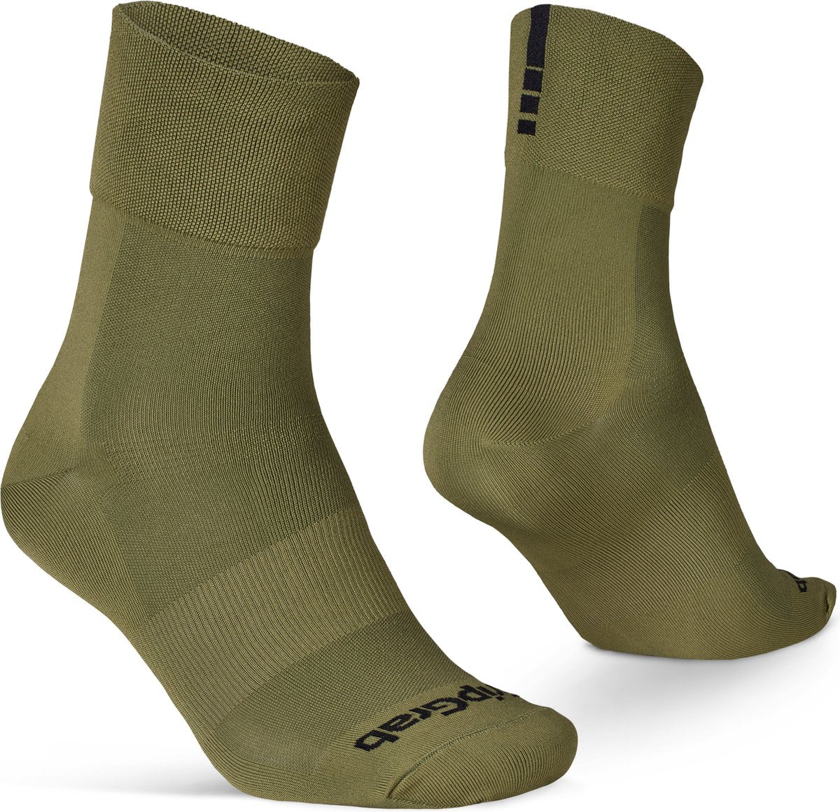 Gripgrab – leichte SL Performance Sommer-Radsocken 1 Paar Coolmax-Radsocken regulärer Schnitt – olivgrün – Unisex – Größe L (44-47)