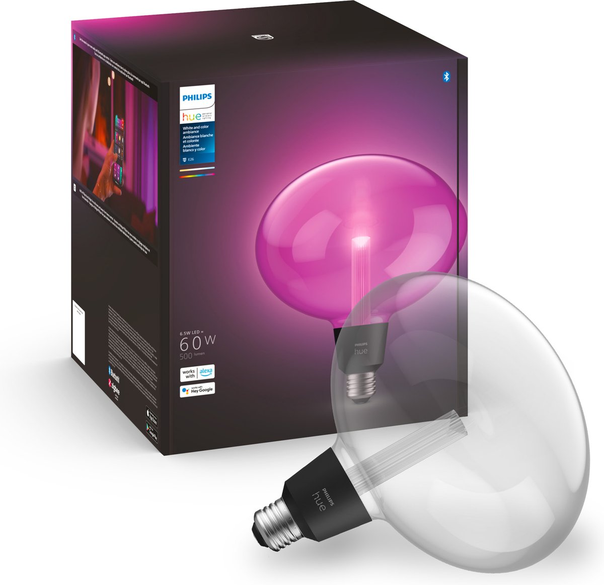 Philips hue lightguide ellipse - wit en gekleurd licht - e27