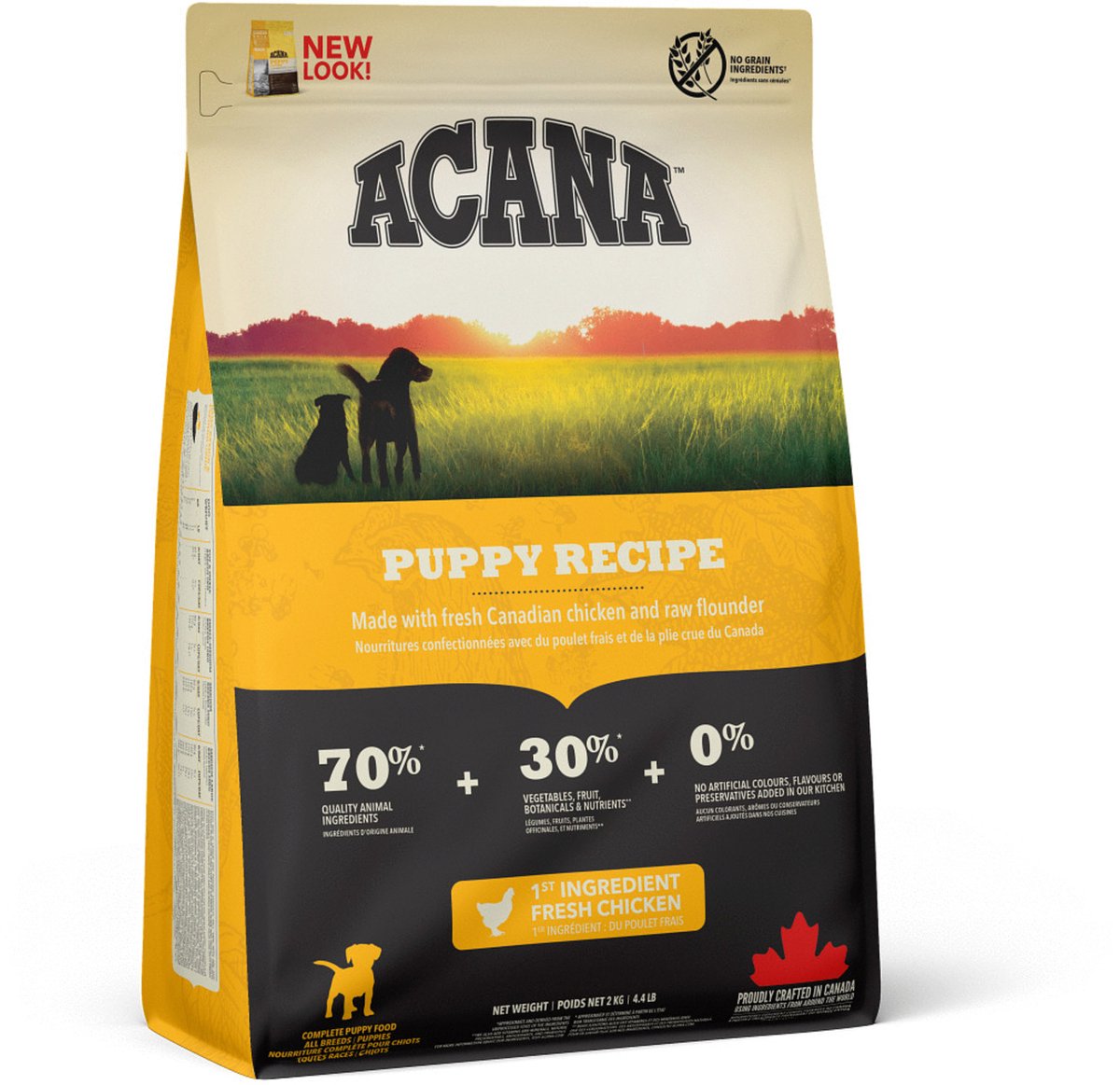 Acana Hundefutter Welpe – getreidefreies, frisches Huhn – 2 kg, geeignet für Welpen von 9–25 kg