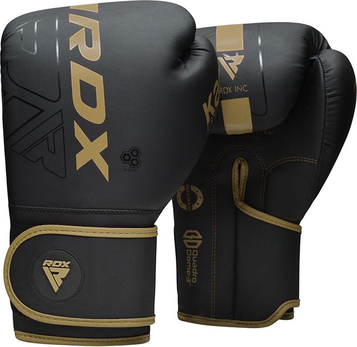 Rdx Sports F6 Kara Boxhandschuhe – Boxhandschuhe – Training – Kampfsporthandschuhe – Boxen – Gold – matt – 14 oz