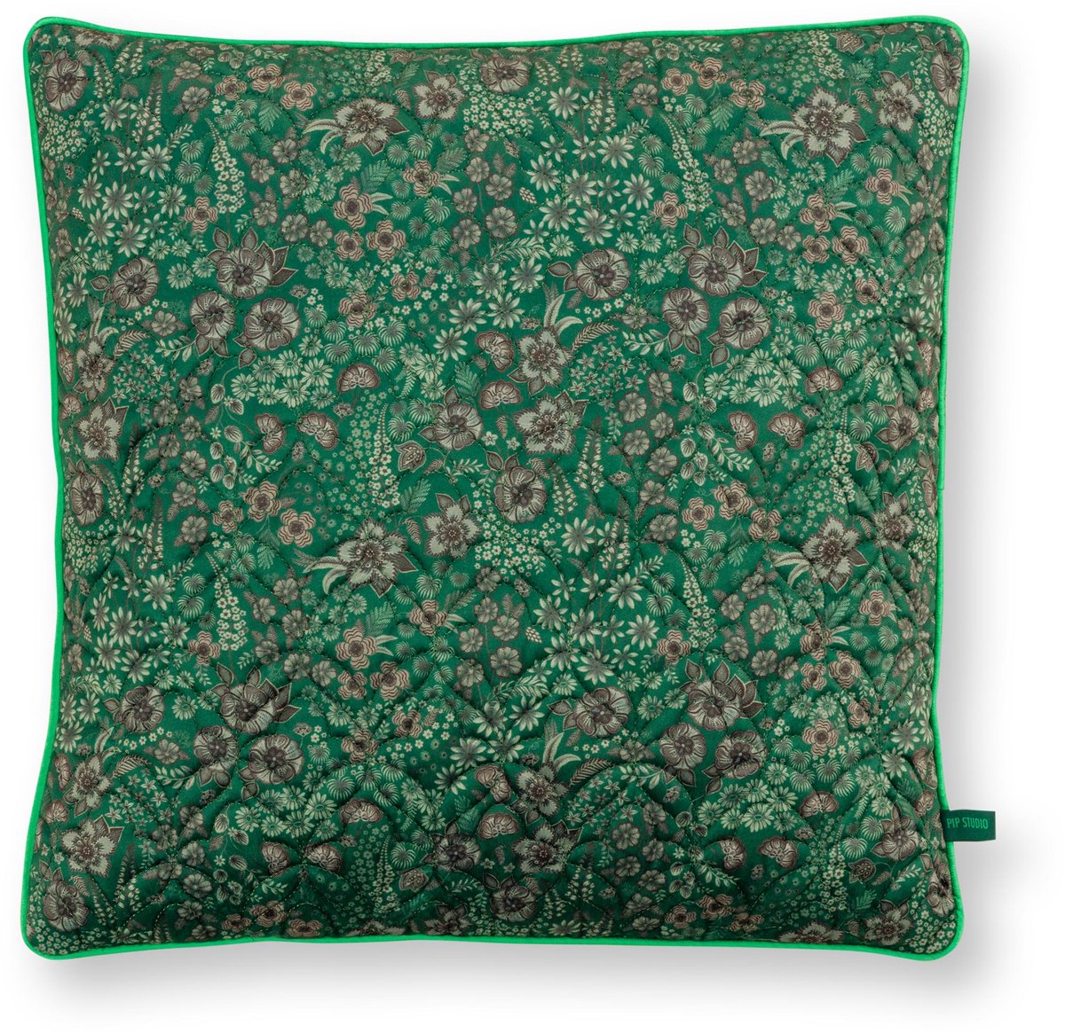 Pip studio sierkussen quilted daisy dreams - kussen voor de woonkamer - groen - 50x50cm