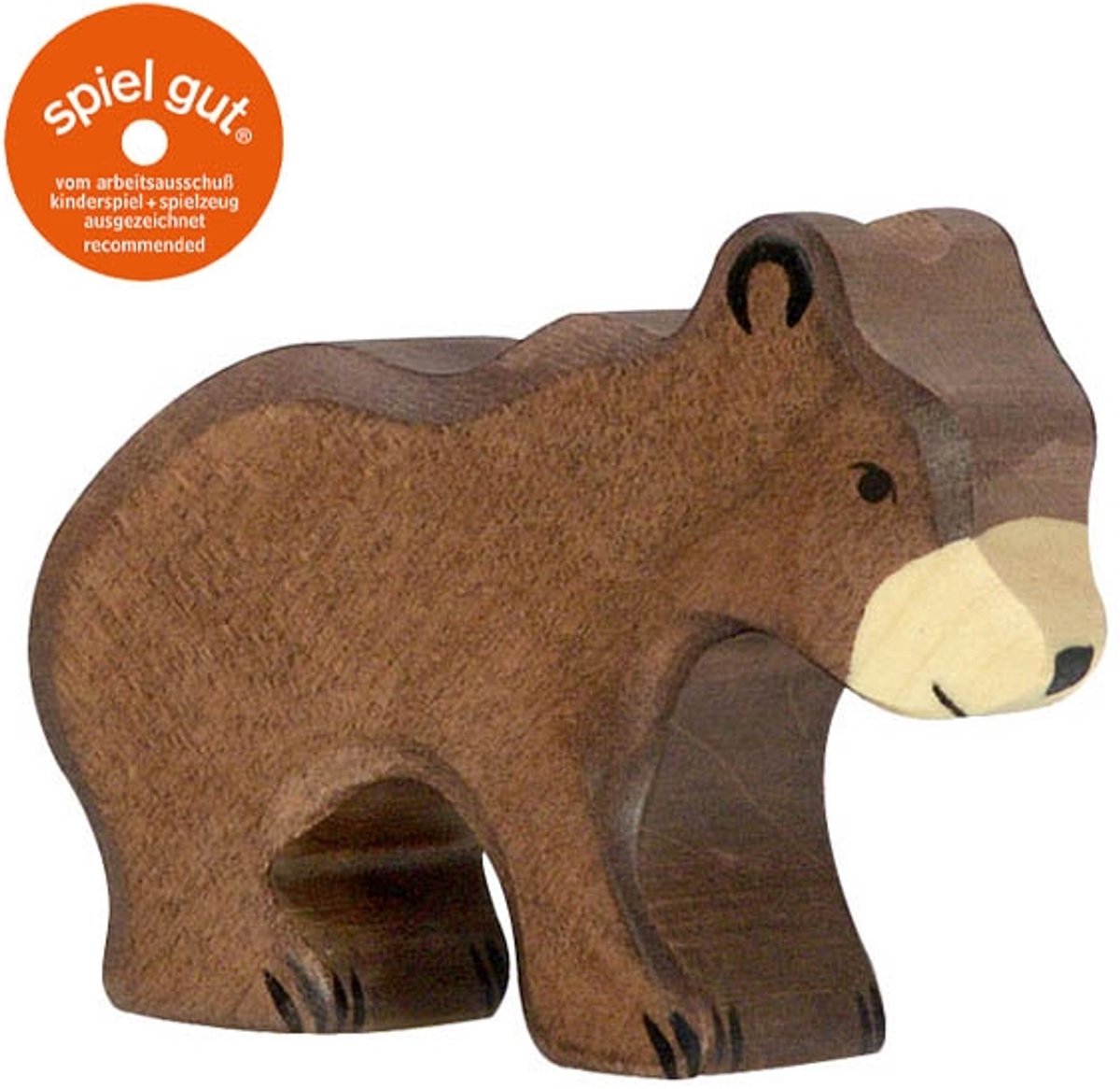 Holztiger Wildnis - Braunbär klein - 9x2x7cm - Holzfigur - handgefertigt