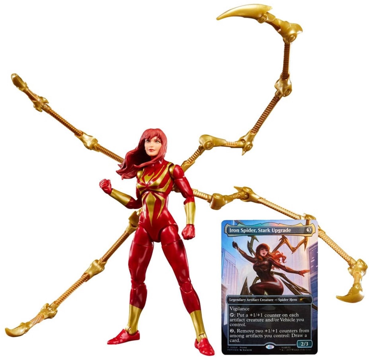 Hasbro Marvel Legends Magic: The Gathering Actionfigur Mary Jane Watson (Iron Spider) (plus exklusive Folienkarte), 15 cm große Actionfigur