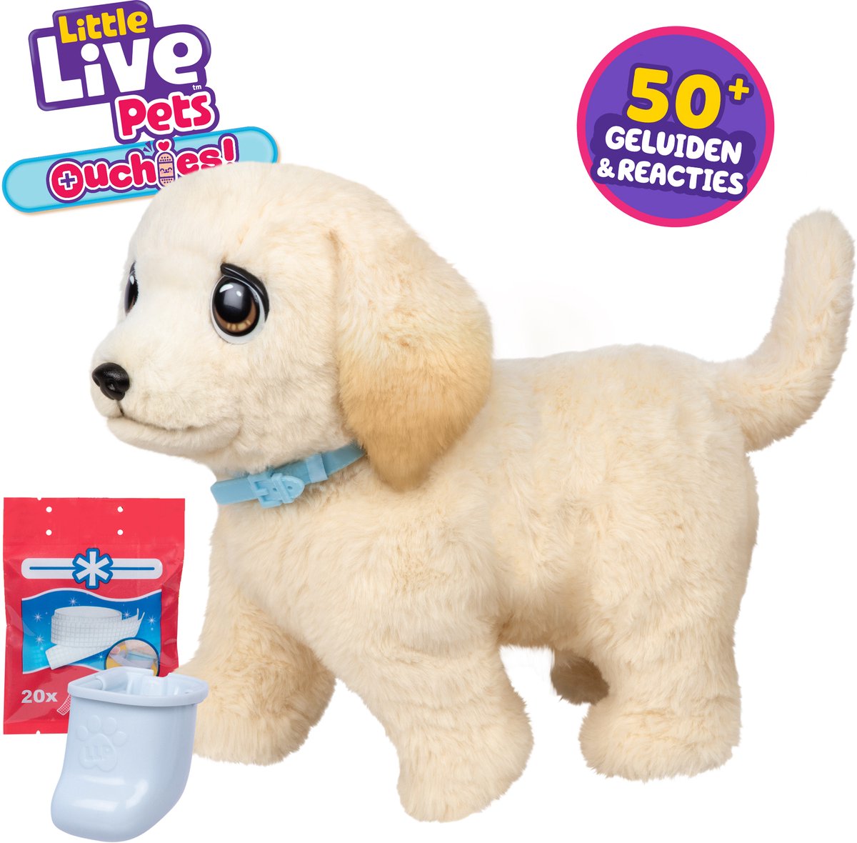 Spectron Little Live Pets Ouchies Welpe Cooper – interaktives Kuscheltier