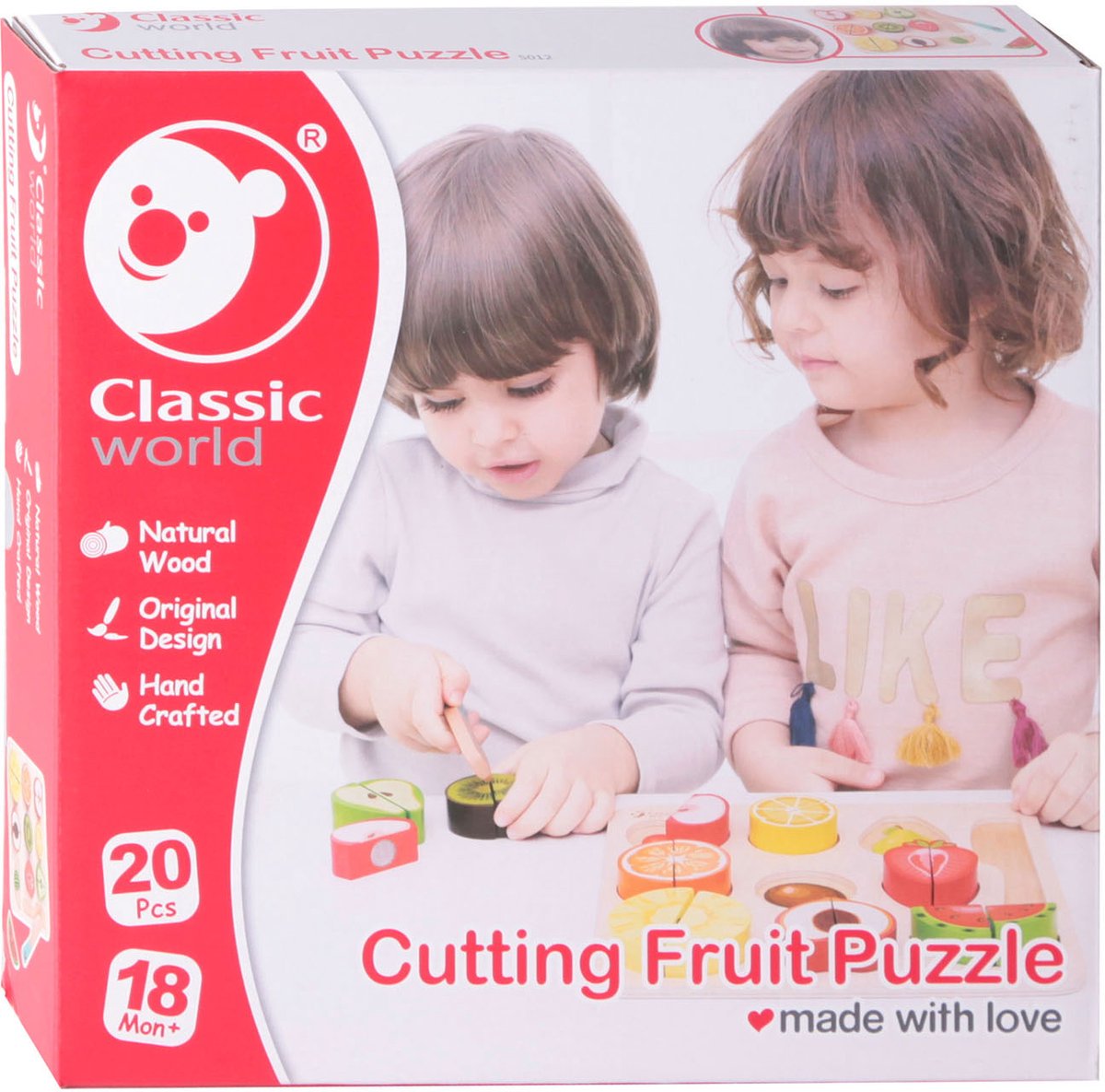 Classic World Holzschneidobst, 20 Stk.