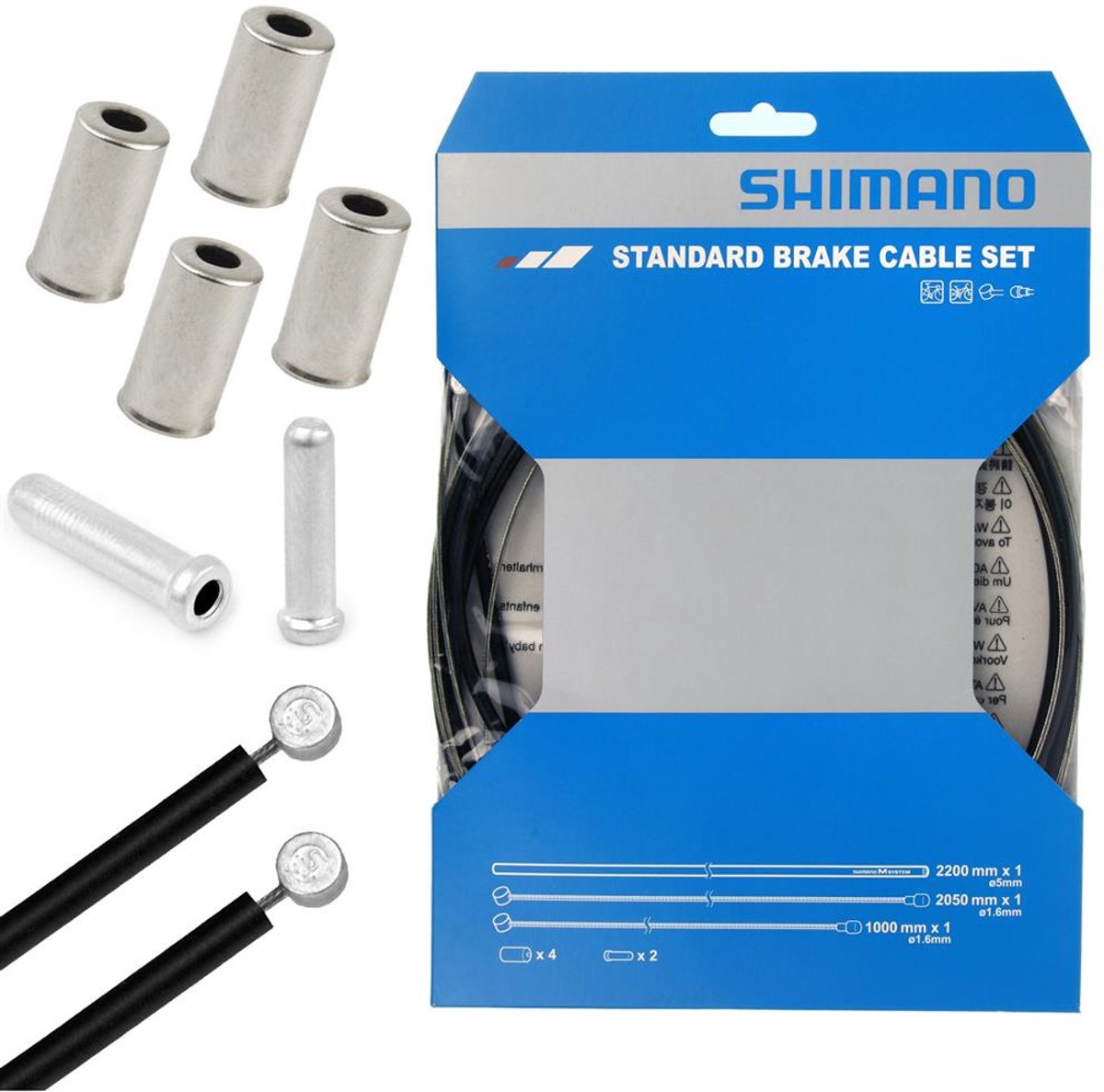 Shimano Bremszugset Road MTB Br.Cab.Set Shim. Rennrad MTB schwarz
