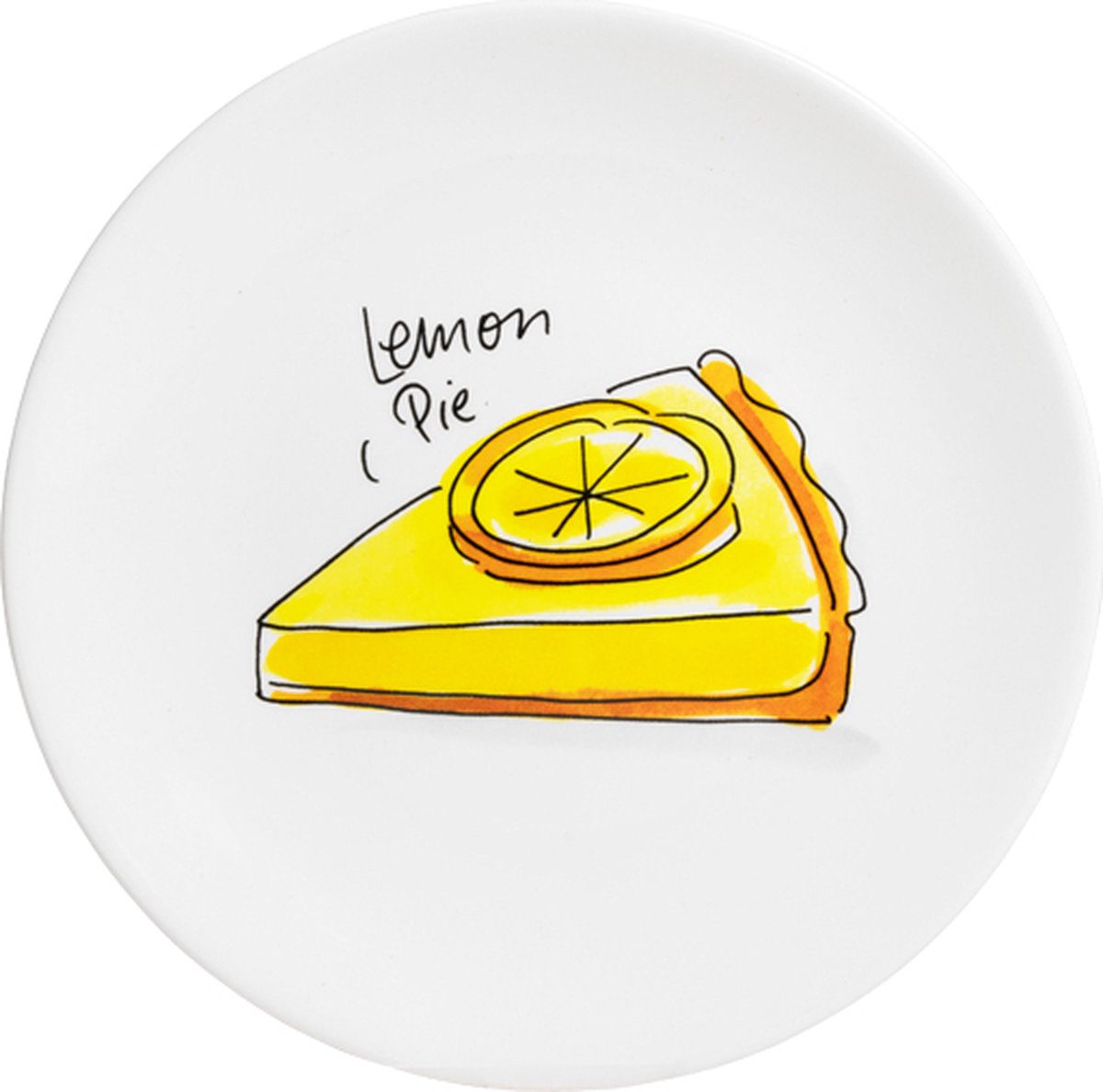 Blond amsterdam , even bijkletsen: bord lemon pie, 18cm