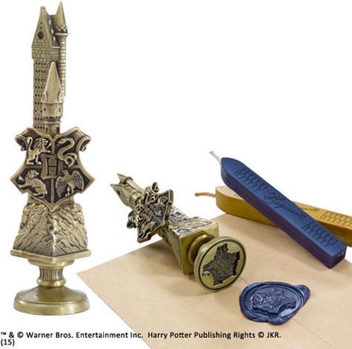 Die Noble Collection Noble Collection Wachssiegel Harry Potter – Hogwarts 10 cm Bronze