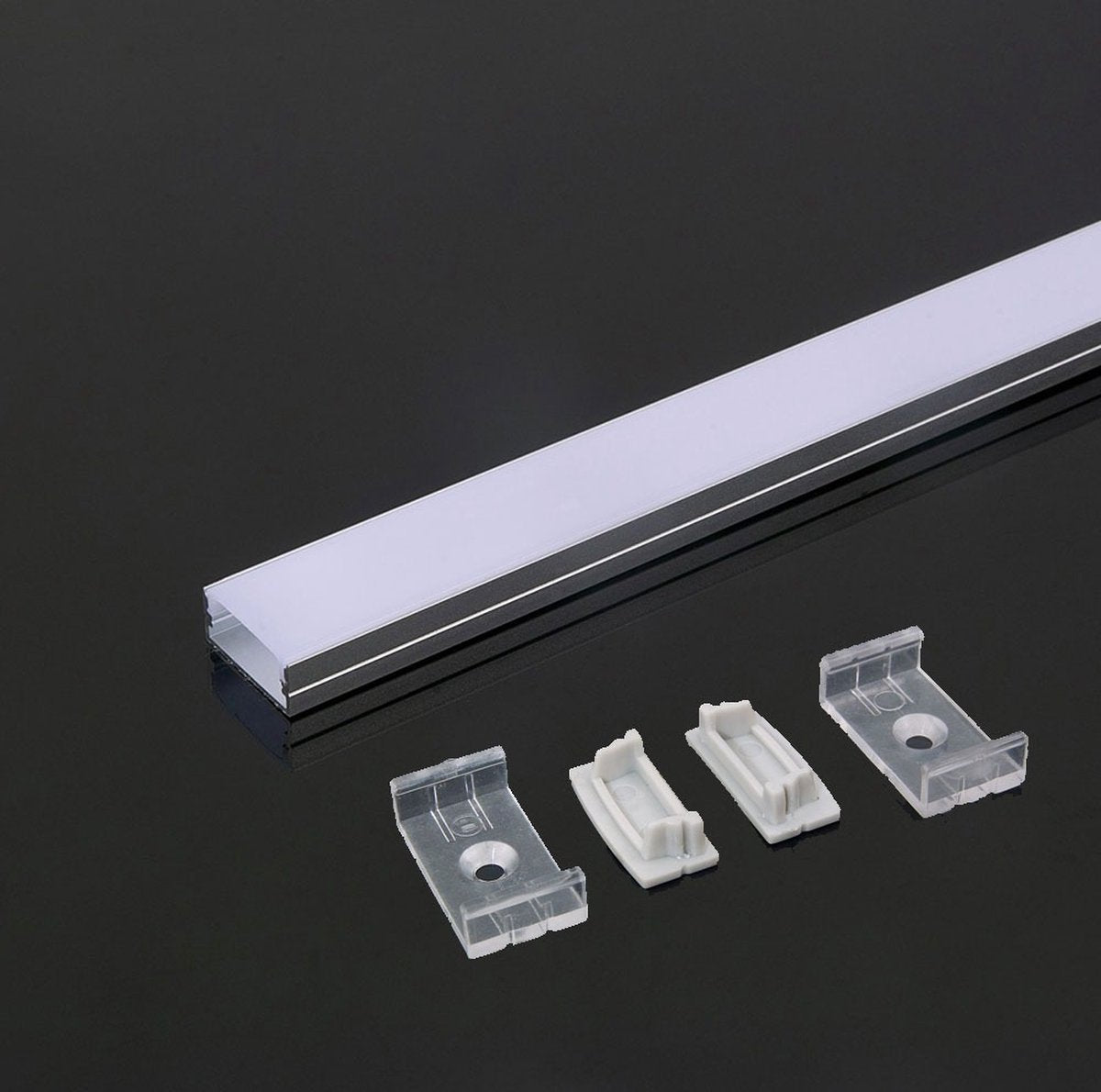 V-tac vt-8108 LED-Streifenbeleuchtung – Diffusor-Montageset – IP20 – Silber – 2 m