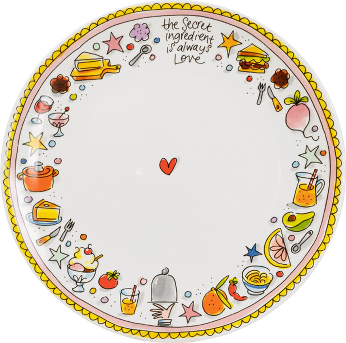 Blond amsterdam , even bijkletsen: dinerbord 26 cm roze