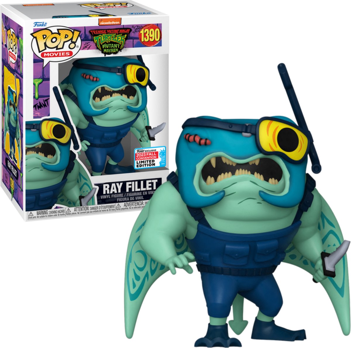 Funko-Pop! Rochenfilet 1390 Teenage Mutant Ninja Turtles Mutant Mayhem – NYCC 2023 exklusive Le