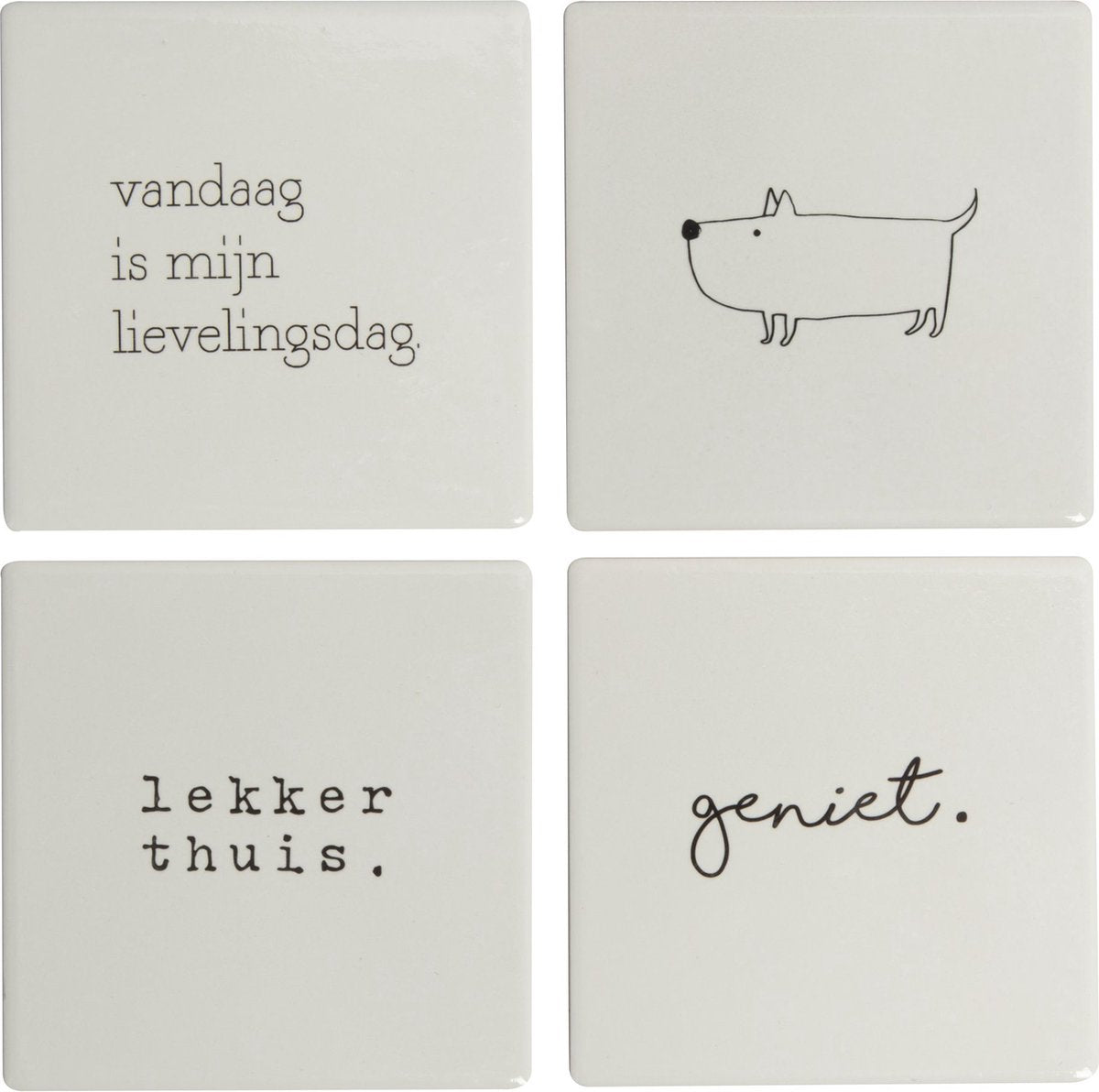 No Brand Untersetzer Wandfliesen 10 x 10 cm 4er-Set | 8 Stück