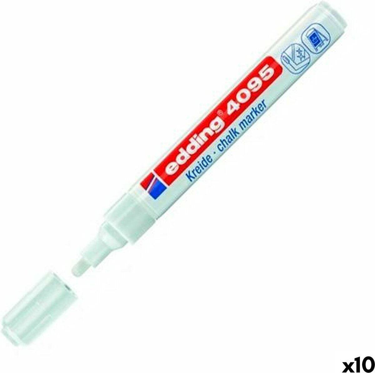 Edding Kreidemarker 4095 rund weiß 2-3mm | 1 Stück | 10 Stück