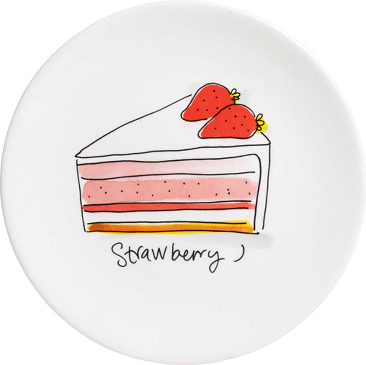 Blond amsterdam , even bijkletsen: bord strawberry 18cm