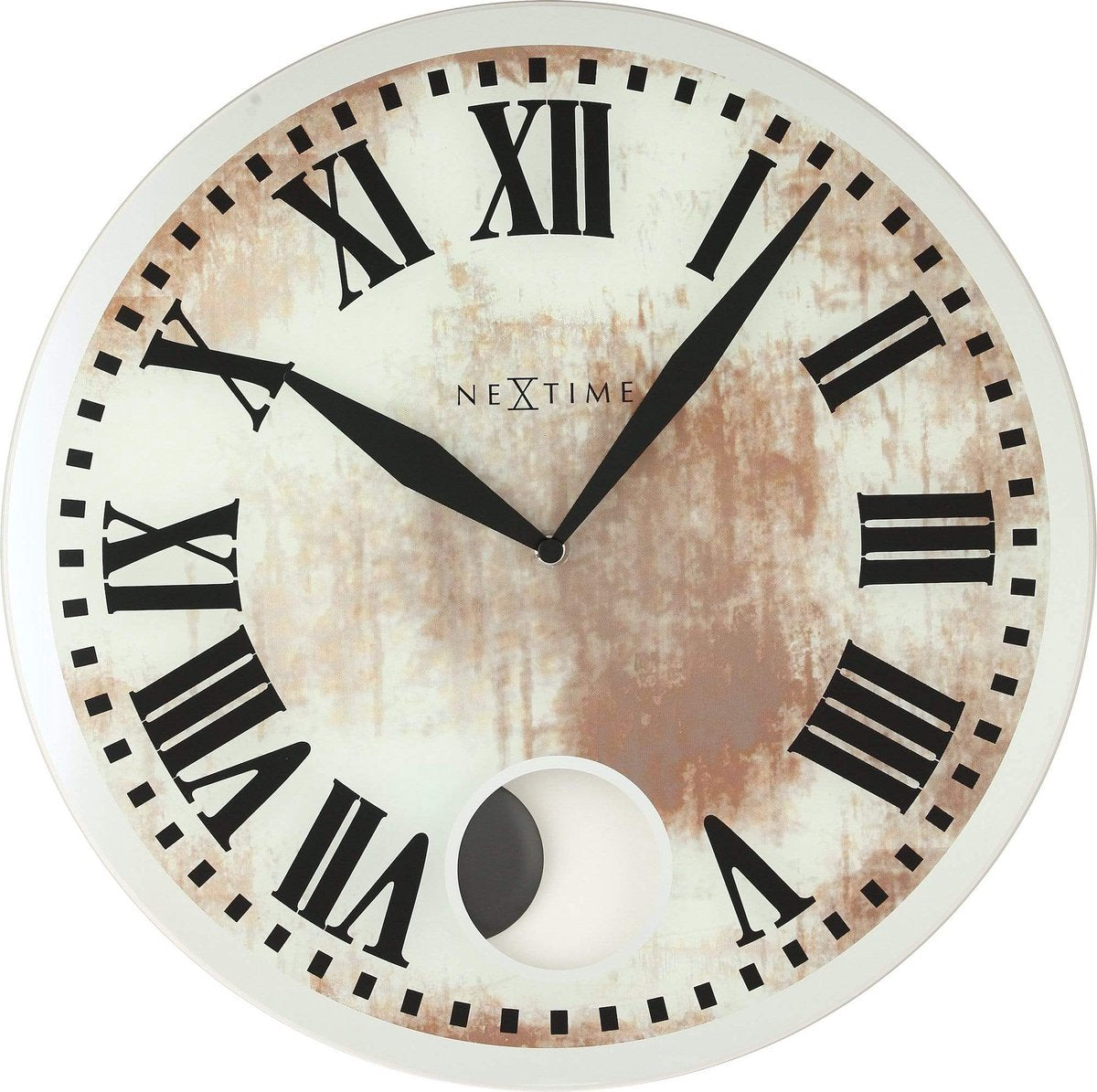 Nexttime-Uhr 8162 Romana, ø43 cm, Wand, weiß