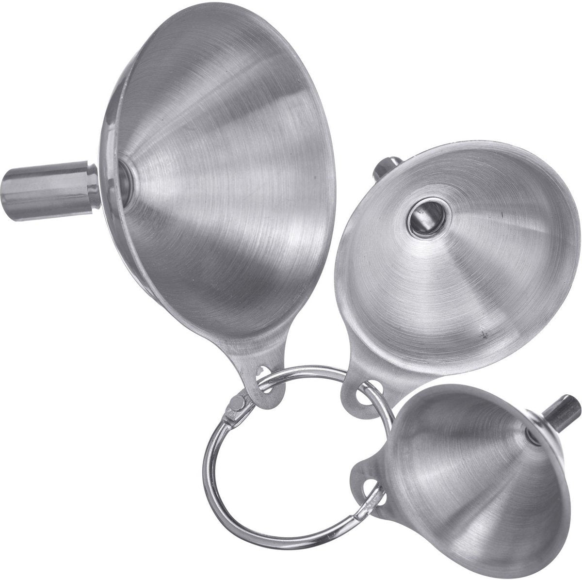 Westmark Trichterset, 3-teilig, ø 4,5 cm, 5,5 cm und 7,5 cm, Edelstahl, Mini, Silber, 51192270