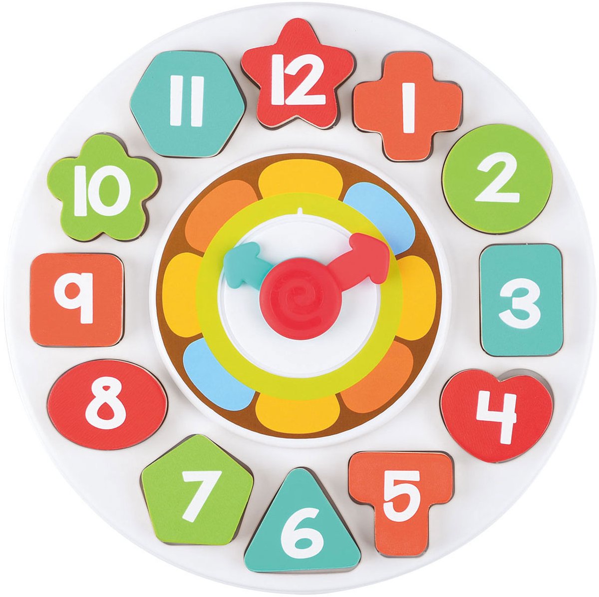 Playgo Sortierformen aus Holz – und Lernuhr – 13-tlg.