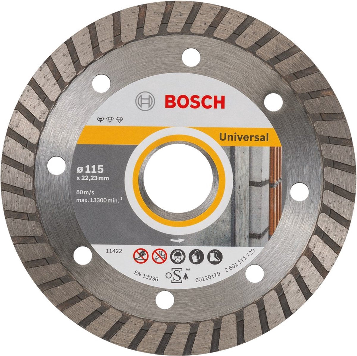 Bosch - Diamanttrennscheibe Standard für Universal Turbo 115 x 22,23 x 2 x 10 mm