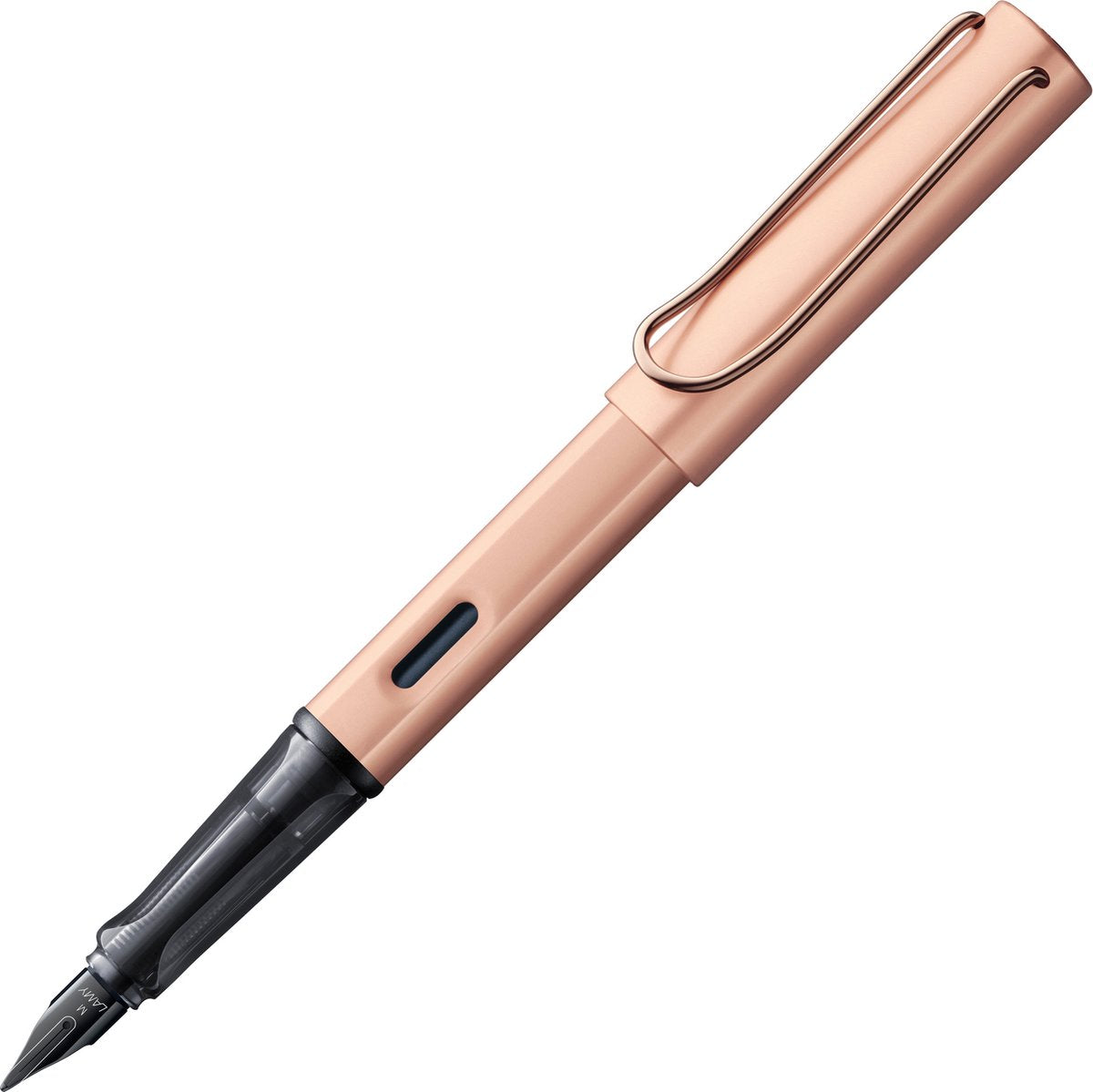 Lamy lx Füllfederhalter 076 – aus leichtem Aluminium in der Farbe Roségold – mit Edelmetall-Finish und schwarz glänzender PVD-Stahlfeder, inkl. Blaue T10-Tintenpatrone und luxuriöse Geschenkverpackung