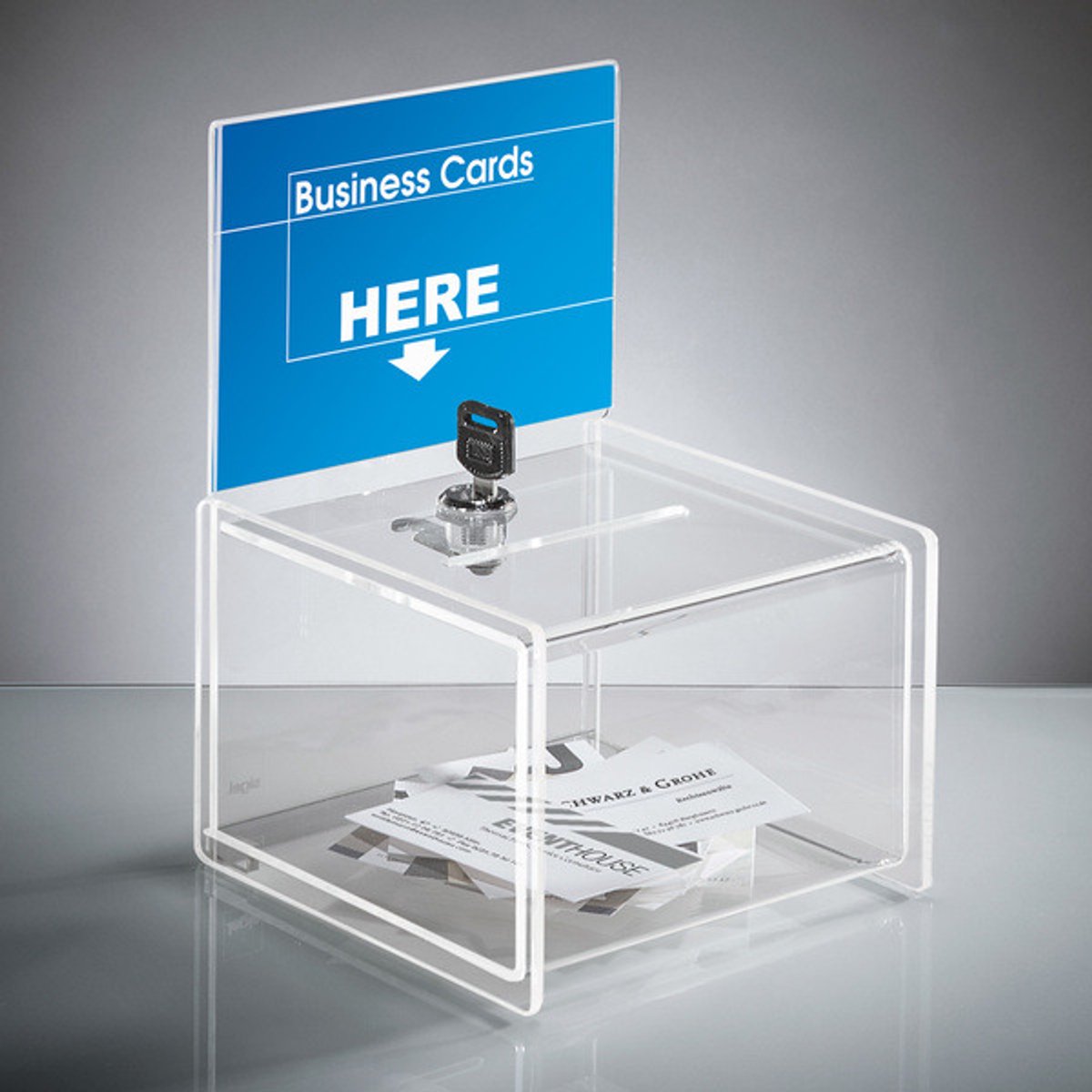 Sigel si-va151 Aktionsbox transparent inkl. Schloss 15x22x15mm cm + Einsatz für A6