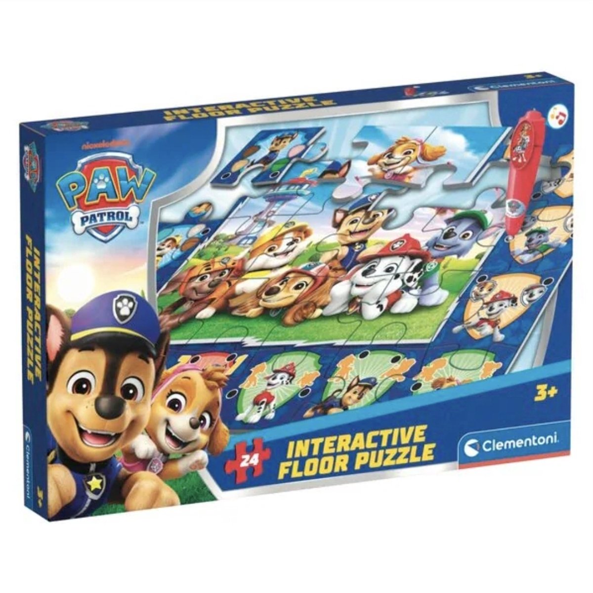 Clementoni - paw patrol - interactieve vloerpuzzel - 24 stukjes