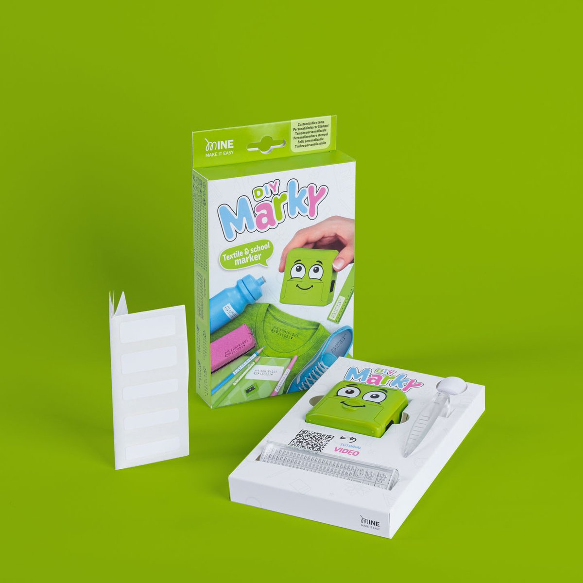 Staedtler Colop Marky Textilstempelset – Pastellgrün – für Bekleidungsartikel