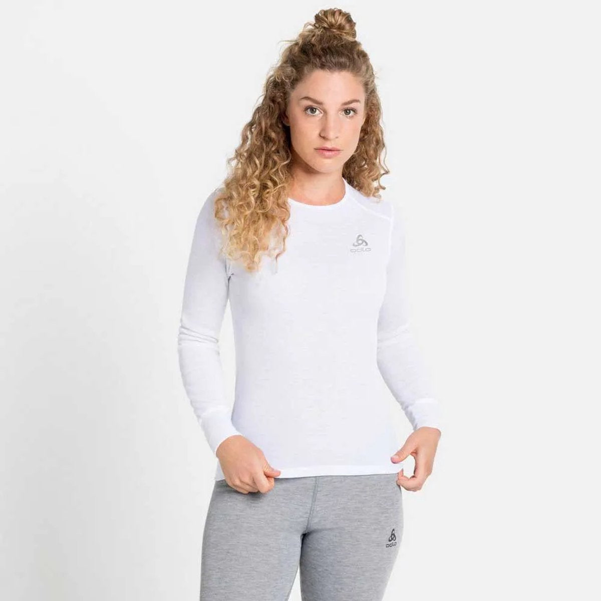 Odlo Active Warm Langarm-Thermoshirt Damen – Weiß – Größe M
