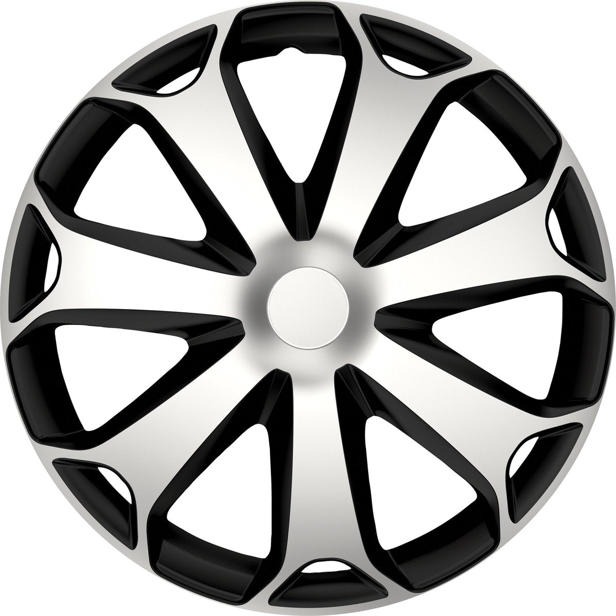 Gorecki carpoint wieldoppenset mega 14 inch zwart zilver 4 stuks