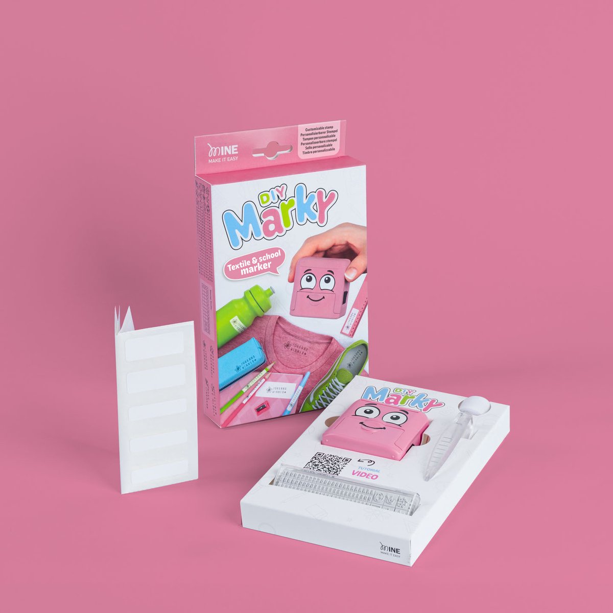Staedtler Colop Marky Textilstempelset – Pastellrosa – für Bekleidungsartikel