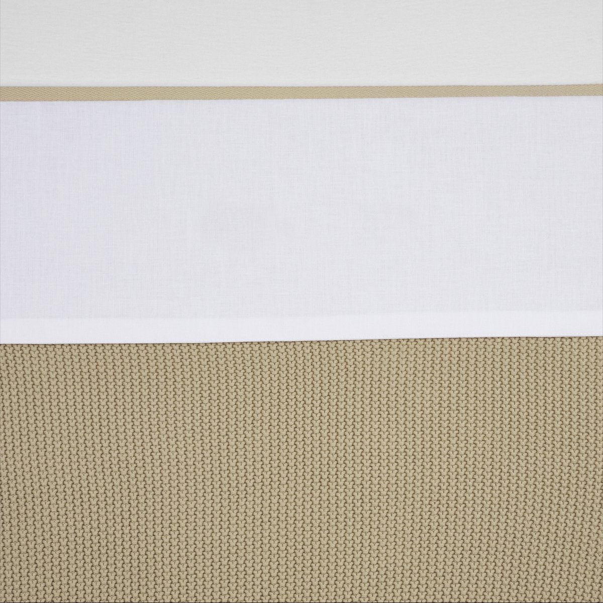 Meyco Babybettlaken mit Paspelierung – Sand – 100 x 150 cm – 0,3 Tog